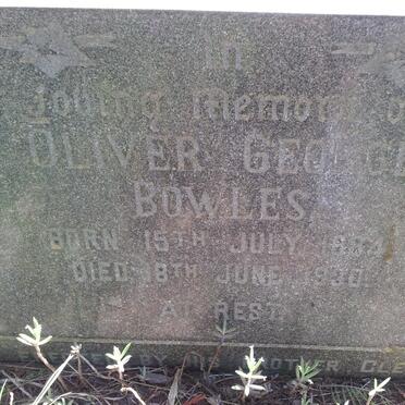 BOWLES Oliver George 1884-1930