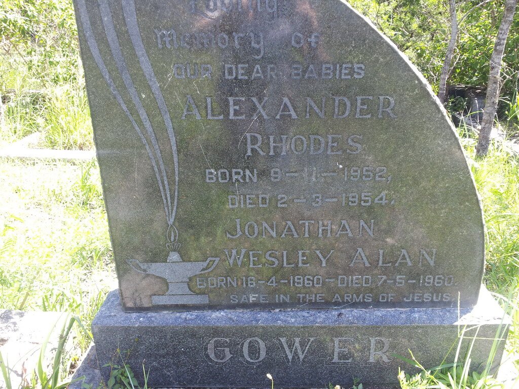GOWER Alexander Rhodes 1952-1954 :: GOWER Jonathan Wesley Alan 1960-1960