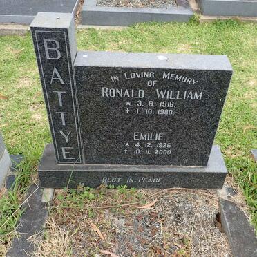 BATTYE Ronald William 1916-1980 &amp; Emilie 1926-2000
