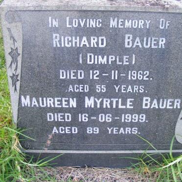 BAUER Richard -1962 &amp; Maureen Myrtle -1999