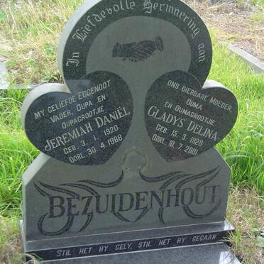 BEZUIDENHOUT Jeremiah Daniël 1920-1988 &amp; Gladys Delina 1928-2001