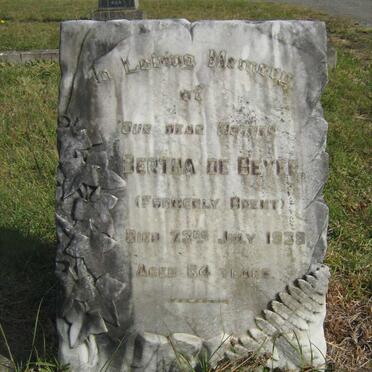 BEYER Bertha, de formerly BRENT -1939