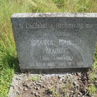 BEAUZEC Susanna Isabella nee LOMBARD 1885-1965