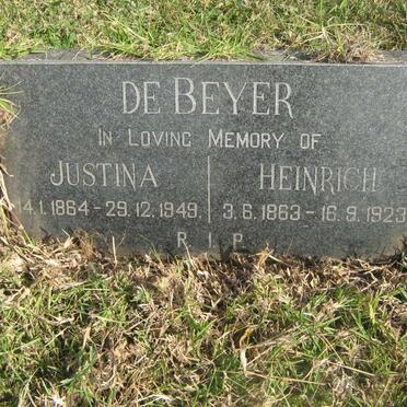 BEYER Heinrich, de 1863-1923 &amp; Justina 1864-1949