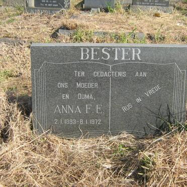 BESTER Anna F.E. 1893-1972