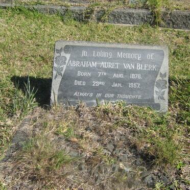 BLERK Abraham Auret, van 1876-1957
