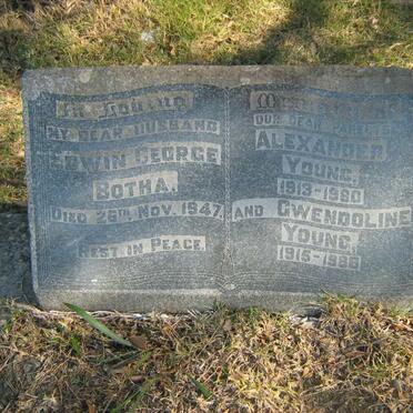 BOTHA Edwin George -1947 :: YOUNG Alexander 1913-1980 &amp; Gwendoline 1915-1988