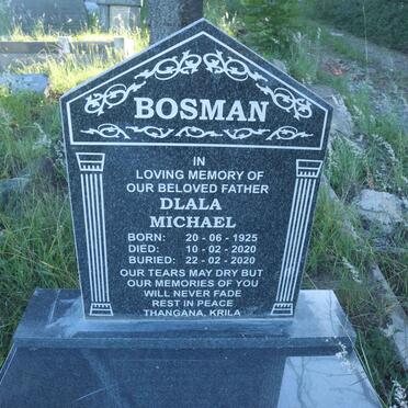 BOSMAN Dlala Michael 1925-2020