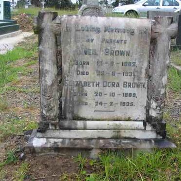 BROWN Neil 1882-1931 &amp; Elizabeth Dora 1889-1935