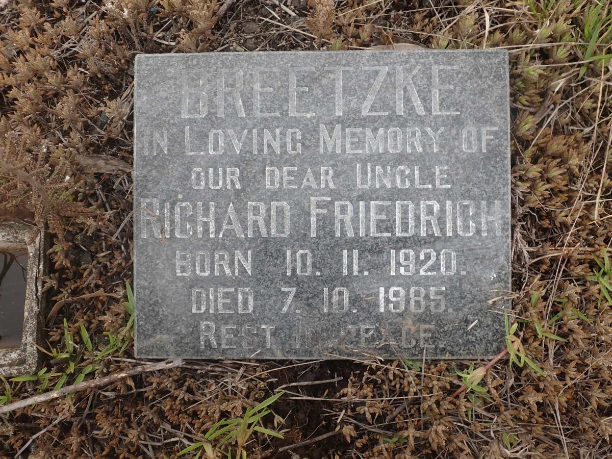 BREETZKE Richard Friedrich 1920-1985
