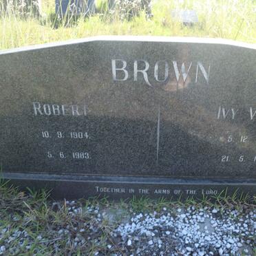 BROWN Robert 1904-1983 &amp; Ivy Violet 1908-1983