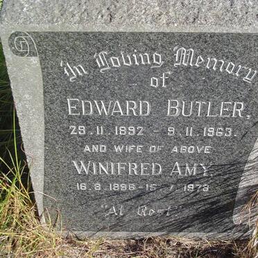 BUTLER Edward 1892-1963 &amp; Winifred Amy 1896-1978