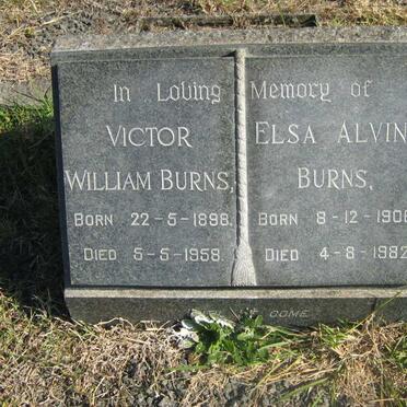 BURNS Victor William 1898-1958 &amp; Elsa Alvina 1908-1982