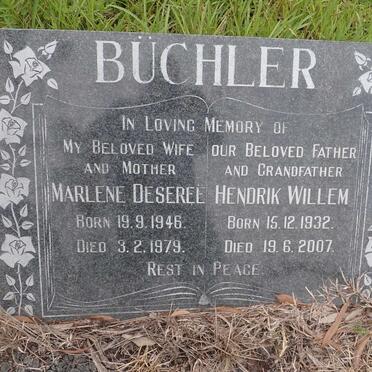 BUCHLER Hendrik Willem 1932-2007 &amp; Marlene Deseree 1946-1979