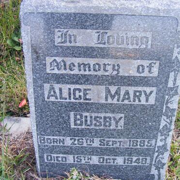 BUSBY Alice Mary 1885-1948