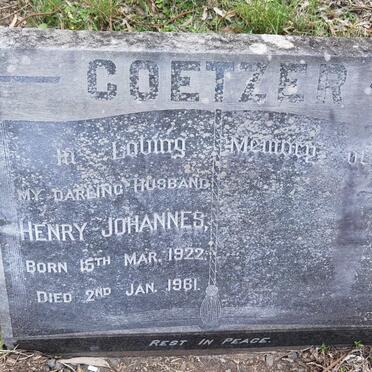 COETZER Henry Johannes 1922-1961