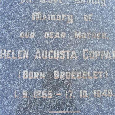 COPPARD Helen Augusta nee BROEDELET 1865-1948
