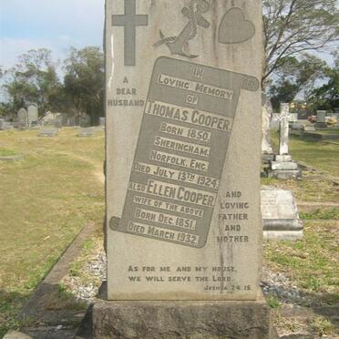 COOPER Thomas 1850-1924 &amp; Ellen 1851-1932