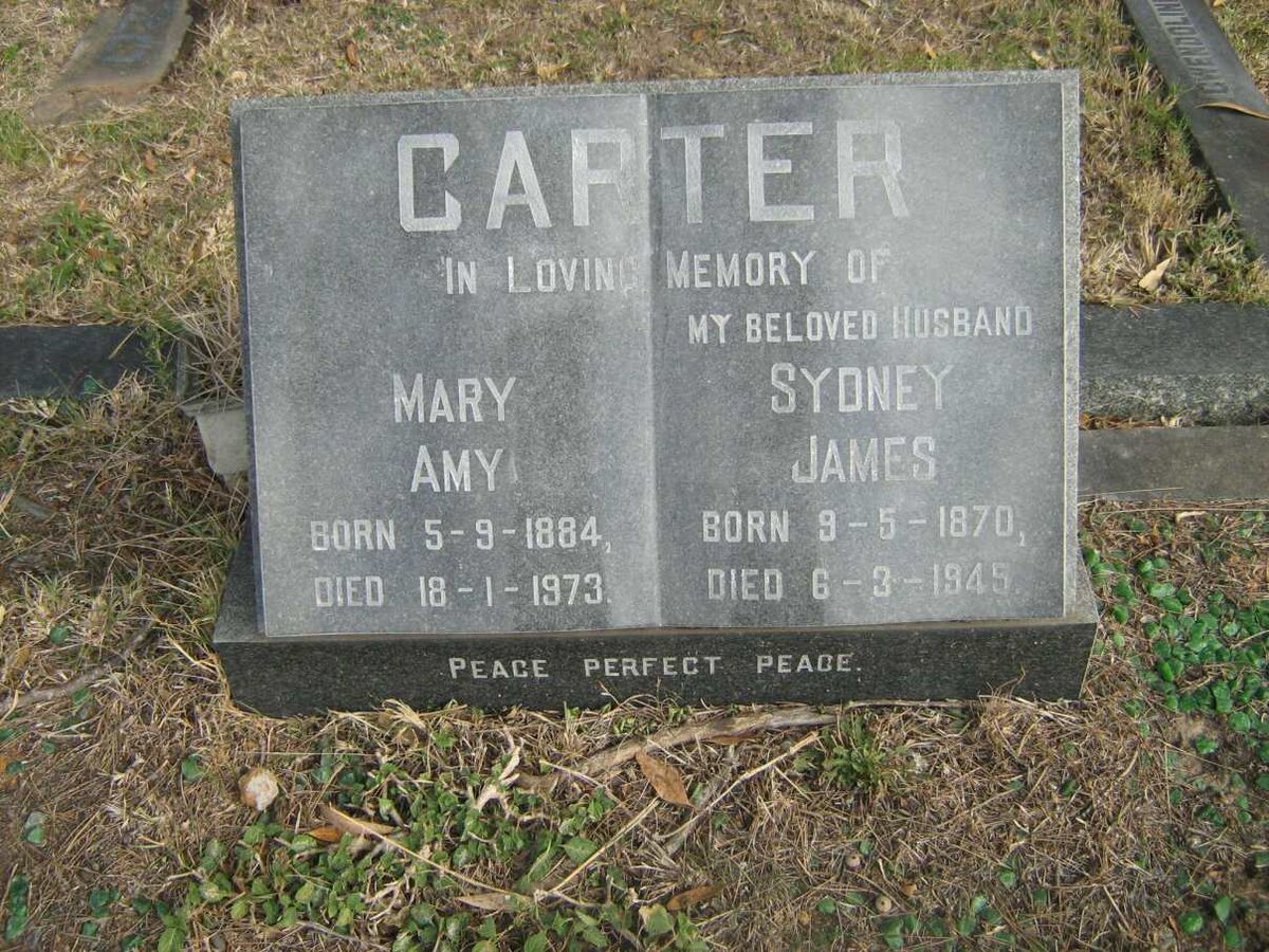 CARTER Sydney James 1870-1945 &amp; Mary Amy 1884-1973