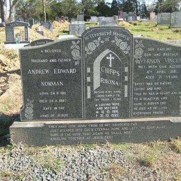 CHIPPS Andrew Edward Norman 1911-1987 &amp; Rhona 1916-1992 :: CHIPPS Vernon Vincent -19?1