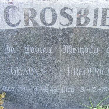CROSBIE Frederick -1949 &amp; Gladys -1949
