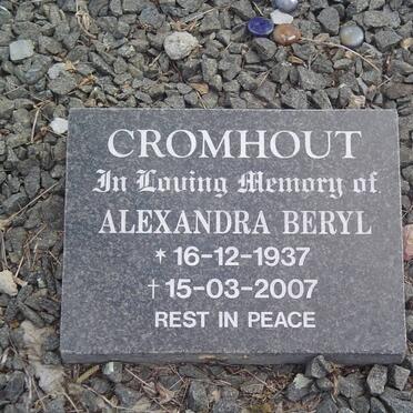 CROMHOUT Alexandra Beryl 1937-2007