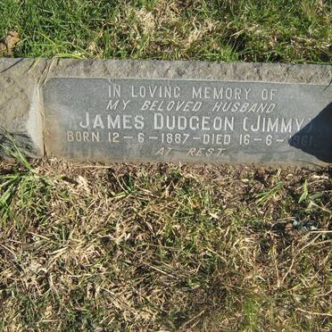 DUDGEON James 1887-1961