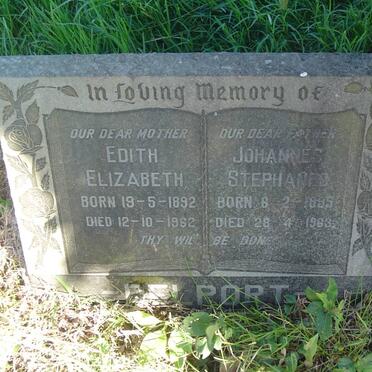 DELPORT Johannes Stephanes 1895-1963 &amp; Edith Elizabeth 1892-1962