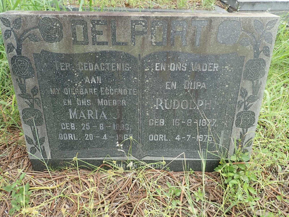 DELPORT Rudolph 1877-1975 &amp; Maria J. 1883-1969