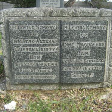 DAM Gustav Jaulty -1946 &amp; Anne Magdalene 1880-1937