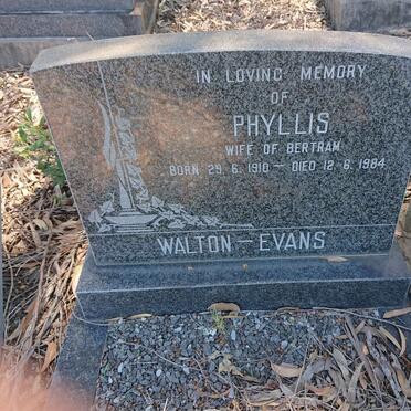 EVANS Phyllis, WALTON 1910-1984