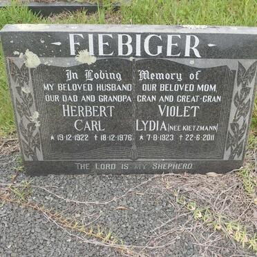 FIEBIGER Herbert Carl 1922-1976 &amp; Violet Lydia KIETZMANN 1923-2011