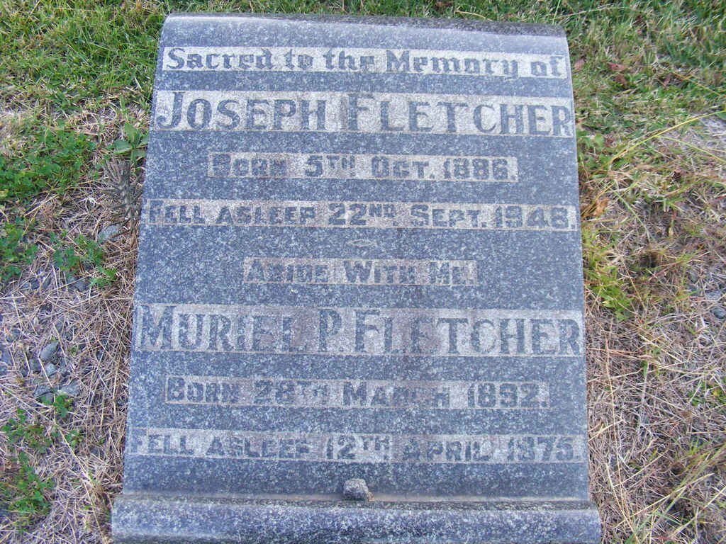 FLETCHER Joseph 1886-1946 &amp; Muriel P. 1892-1975