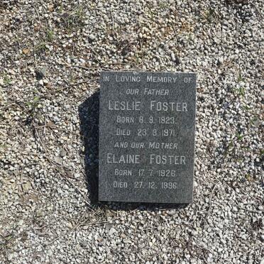 FOSTER Leslie 1923-1971 &amp; Elaine 1926-1996