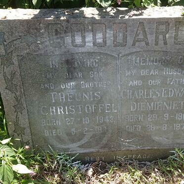 GODDARD Charles Edward Diemieniet 1908-1970 :: GODDARD Theunis Christoffel 1943-1964