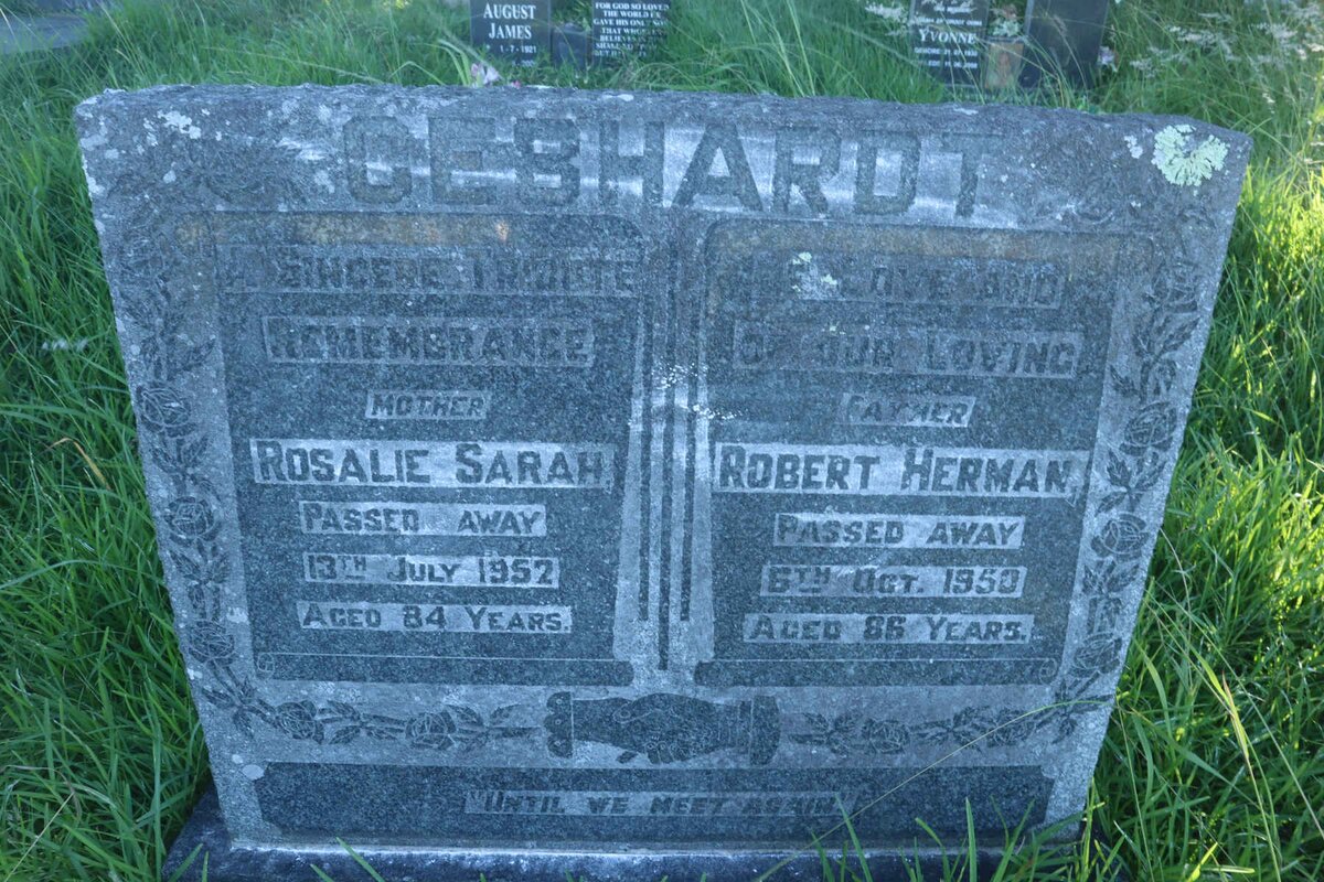 GEBHARDT Robert Herman -1950 &amp; Rosalie Sarah -1952