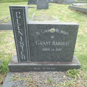 GLENISTER Grant Harold 1960-1981