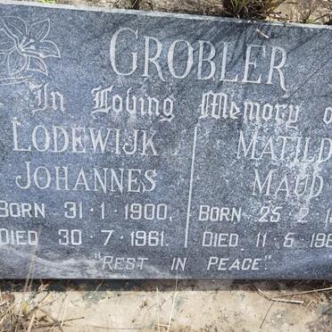 GROBLER Lodewijk Johannes 1900-1961 & Matilda Maud 1904-1966