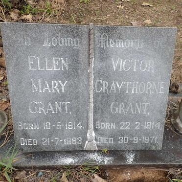 GRANT Victor Craythorne 1914-1971 &amp; Ellen Mary 1914-1983
