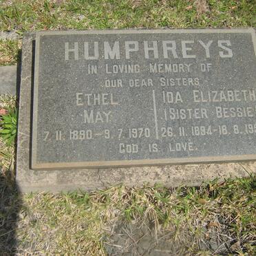 HUMPHREYS Ethel May 1890-1970 :: Ida Elizabeth 1894-1952