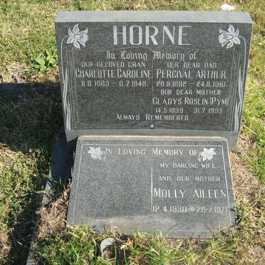 HORNE Percival Arthur 1892-1961 &amp; Gladys Roslin 1899-1995