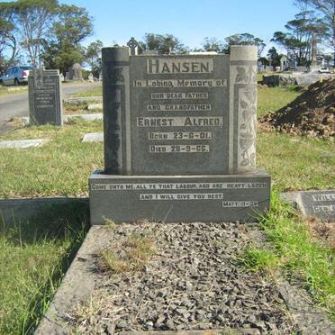 HANSEN Ernest Alfred 1901-1966