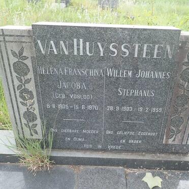 HUYSSTEEN Willem Johannes Stephanus, van 1903-1959 &amp; Helena Franschina Jacoba VOSLOO 1905-1970