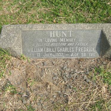 HUNT William Charles Fredrick -1957