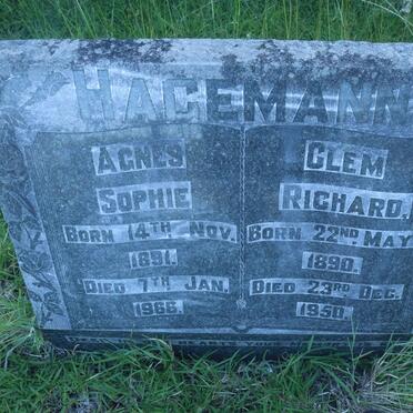 HAGEMANN Clem Richard 1890-1950 &amp; Agnes Sophie 1891-1966