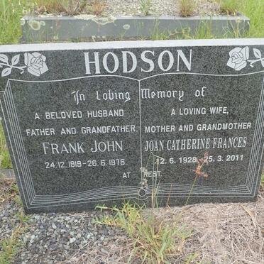 HODSON Frank John 1919-1976 &amp; Joan Catherine Frances 1928-2011