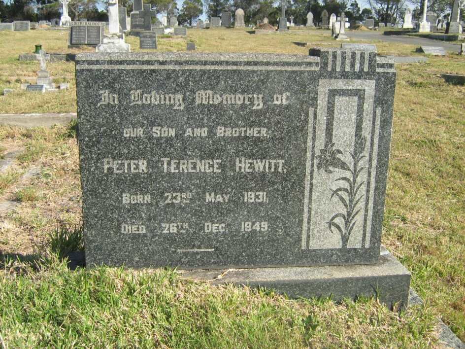 HEWITT Peter Terence 1931-1949