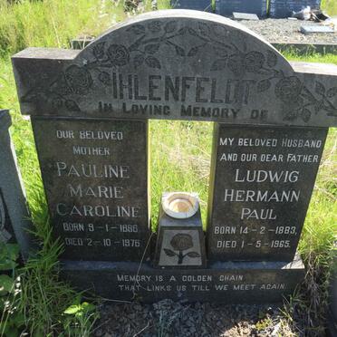IHLENFELDT Ludwig Hermann Paul 1883-1965 &amp; Pauline Marie Caroline 1886-1976