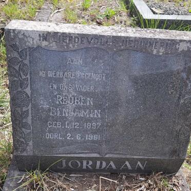 JORDAAN Reuben Benjamin 1897-1961
