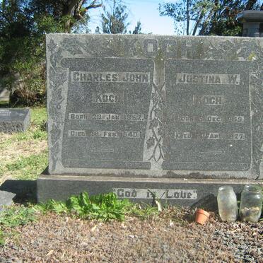 KOCH Charles John 1852-1940 &amp; Justina W. 1849-1927